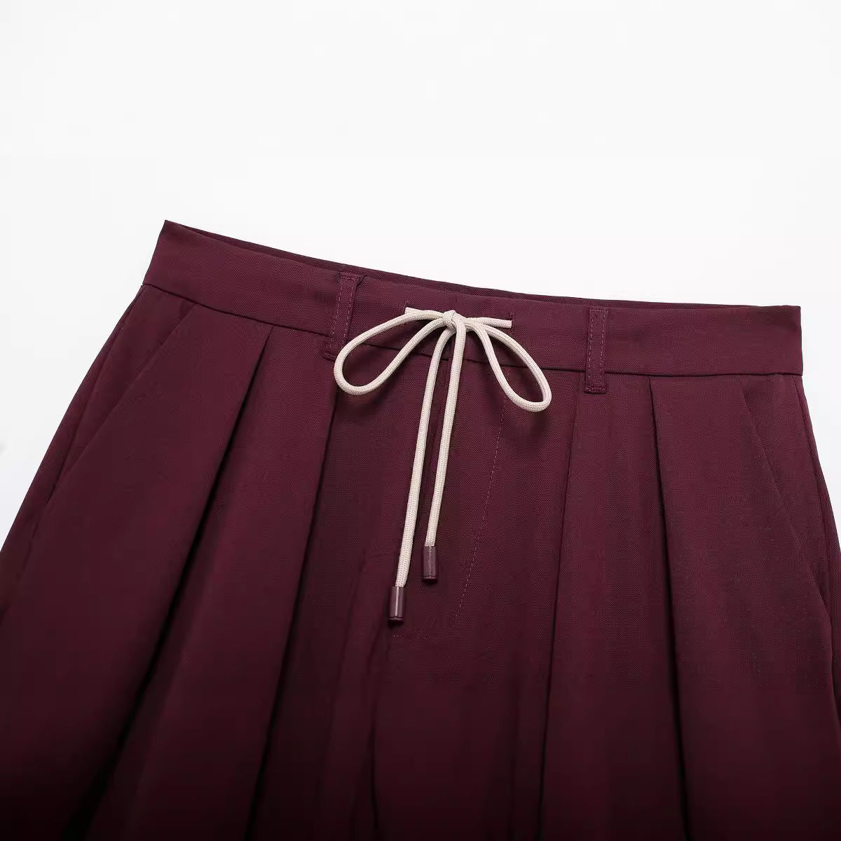Two piece retro wine red jacket jacket women's lantern mini