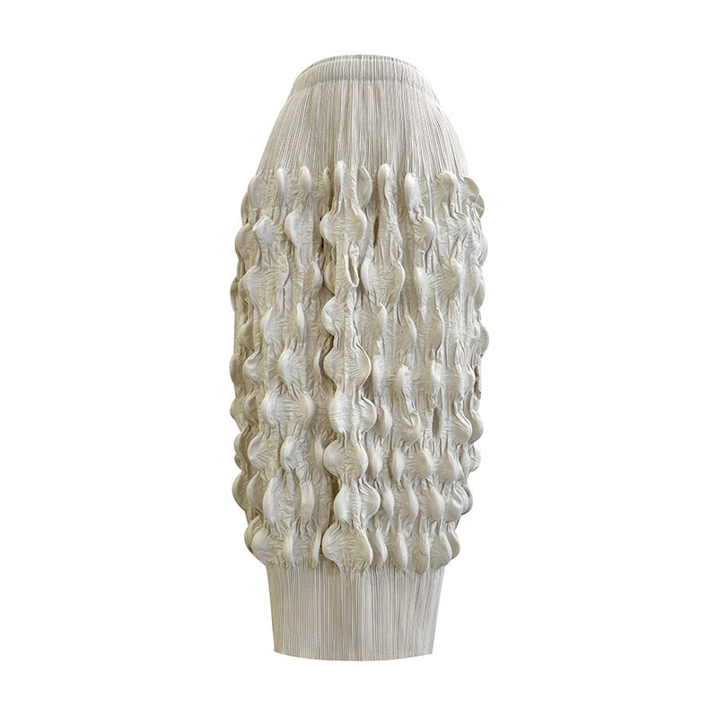 High end temperament pleated skirt for women, fashionable high waist, hip hugging, slimming and pleated skirt
