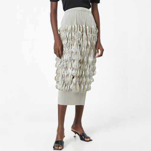 High end temperament pleated skirt for women, fashionable high waist, hip hugging, slimming and pleated skirt