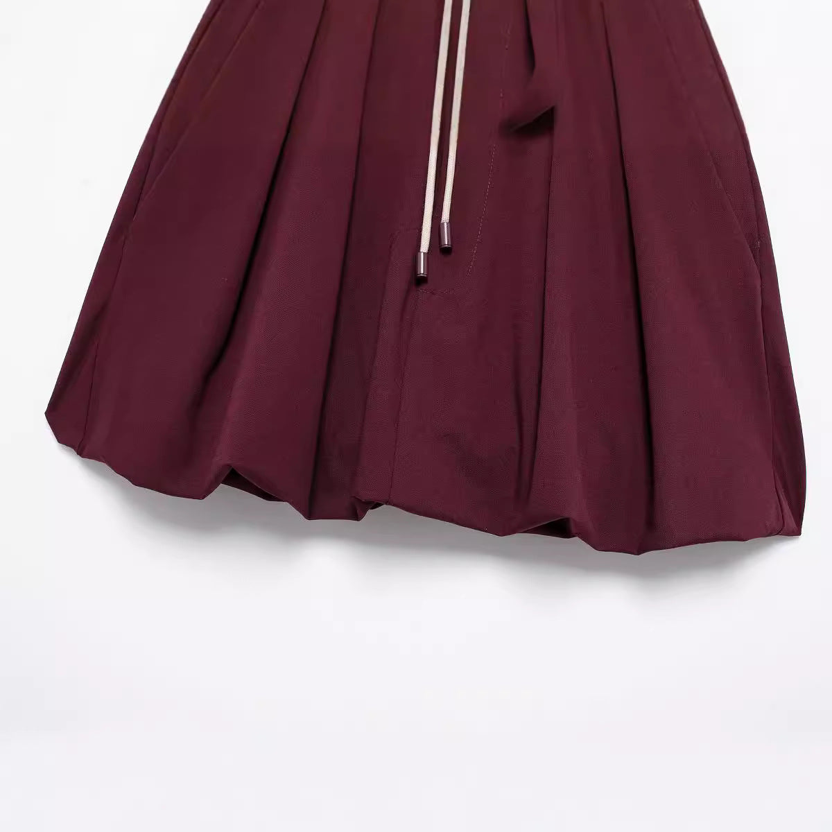 Two piece retro wine red jacket jacket women's lantern mini